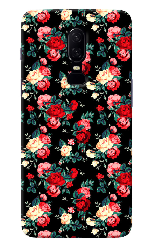 Rose Pattern Oneplus 6 Back Cover