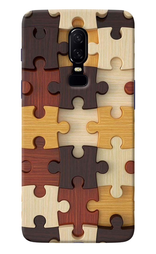 Wooden Puzzle Oneplus 6 Back Cover