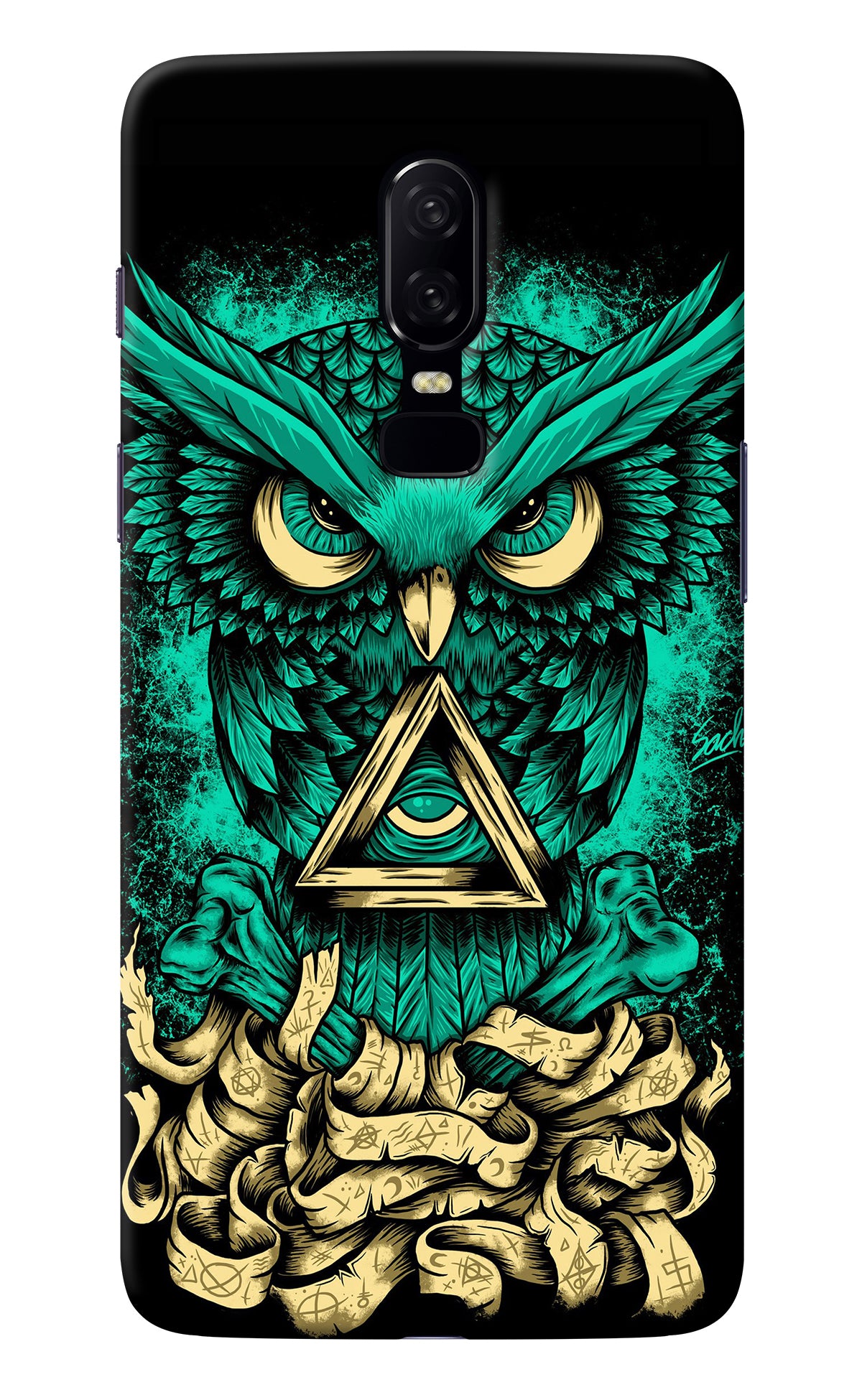 Green Owl Oneplus 6 Back Cover