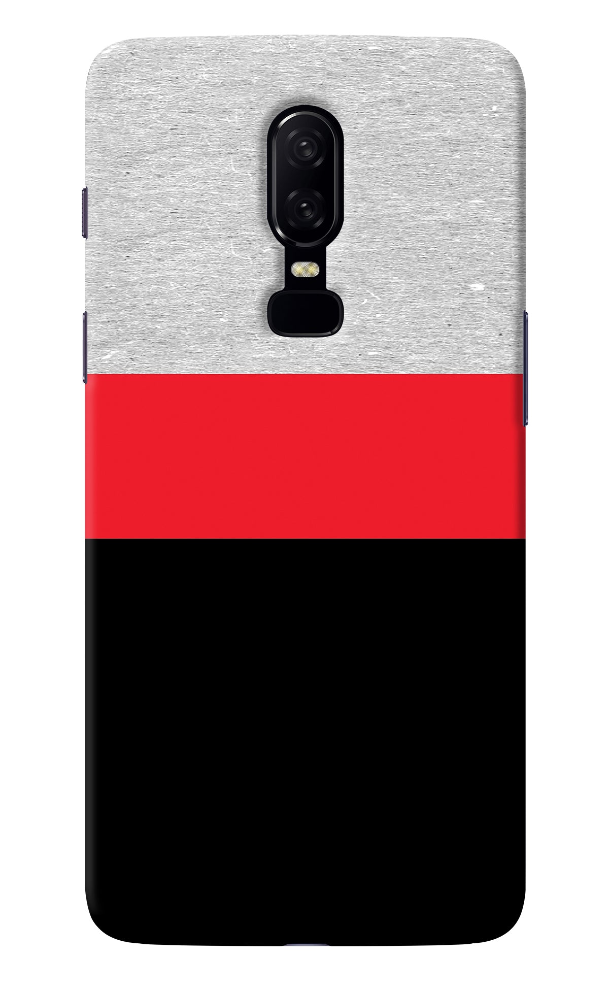 Tri Color Pattern Oneplus 6 Back Cover