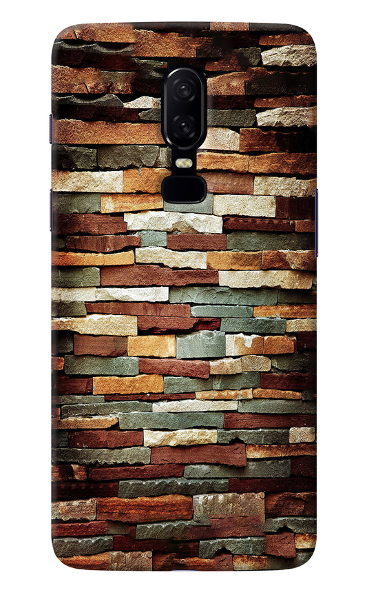 Bricks Pattern Oneplus 6 Back Cover