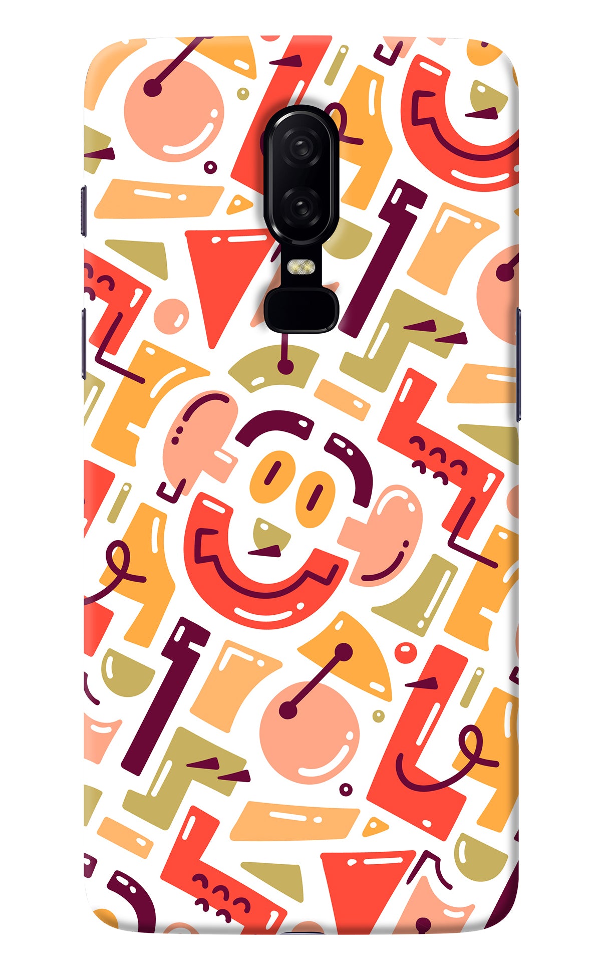 Doodle Pattern Oneplus 6 Back Cover