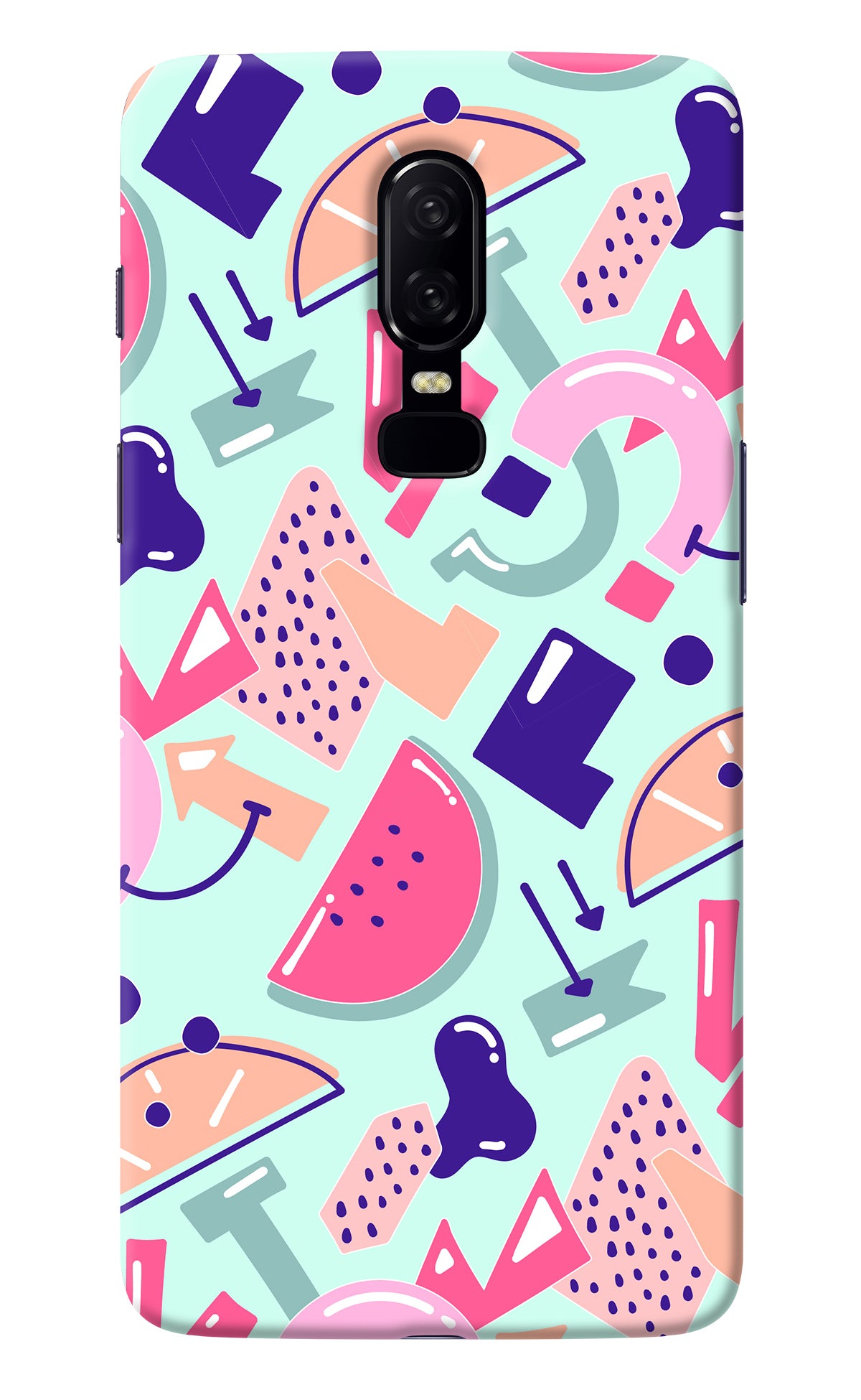 Doodle Pattern Oneplus 6 Back Cover