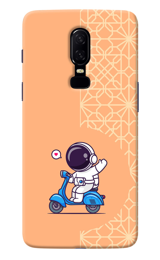 Cute Astronaut Riding Oneplus 6 Back Cover