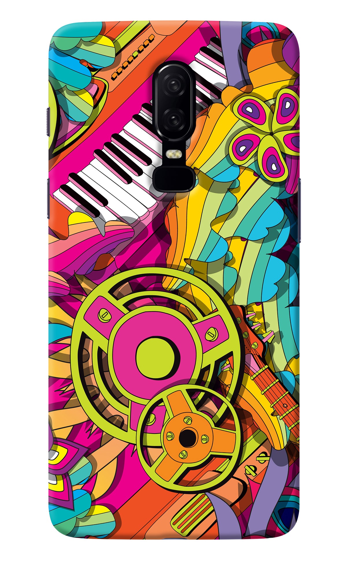 Music Doodle Oneplus 6 Back Cover