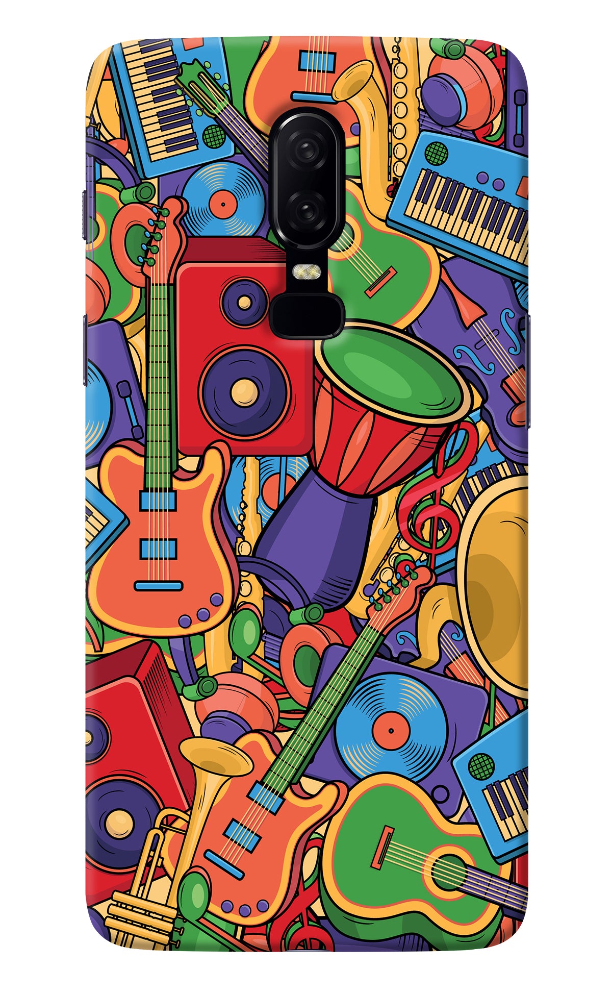 Music Instrument Doodle Oneplus 6 Back Cover