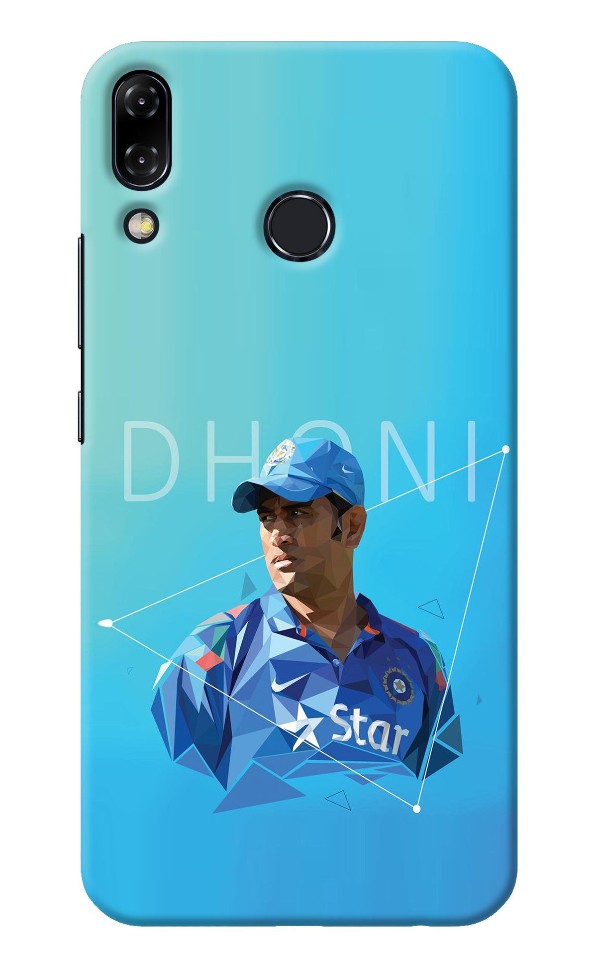 Dhoni Artwork Asus Zenfone 5Z Back Cover