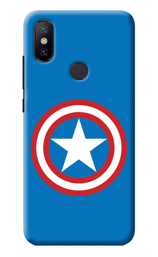 Captain America Logo Mi A2 Back Cover