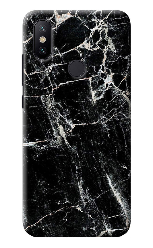 Black Marble Texture Mi A2 Back Cover