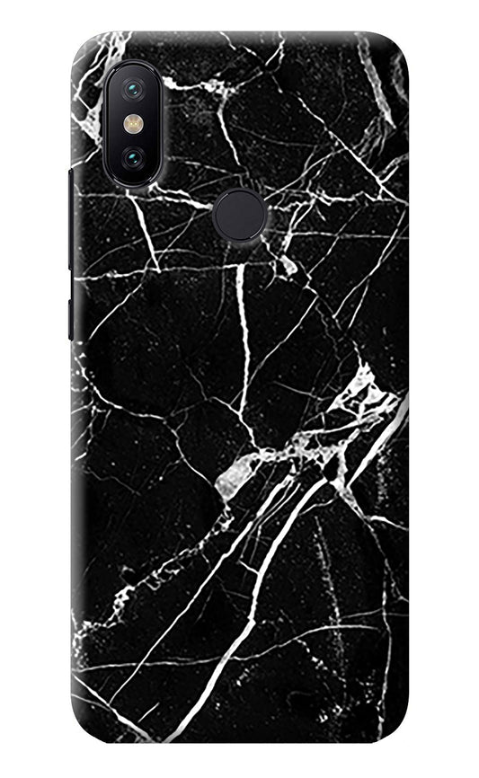 Black Marble Pattern Mi A2 Back Cover