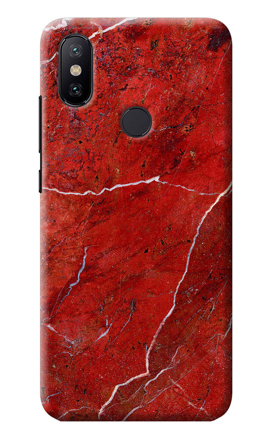 Red Marble Design Mi A2 Back Cover