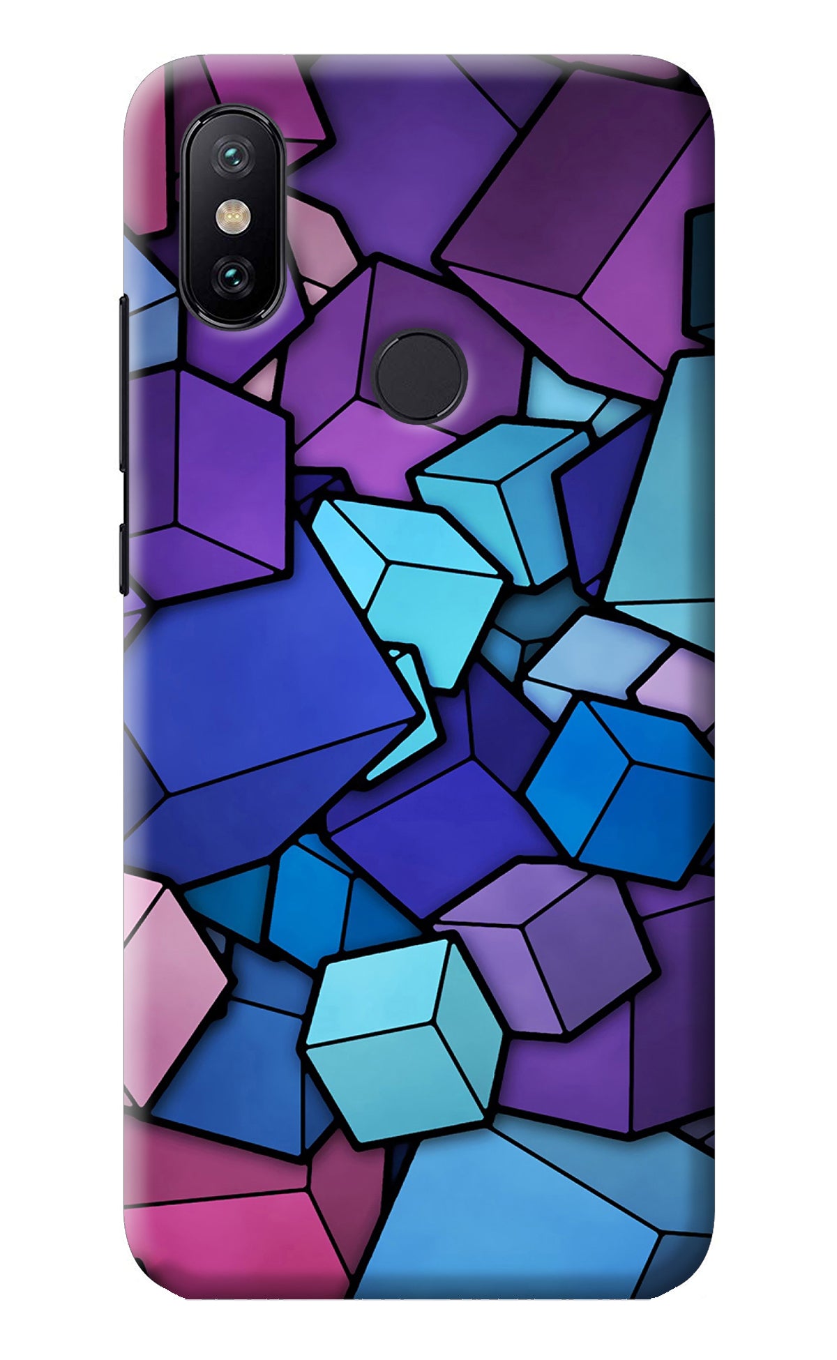 Cubic Abstract Mi A2 Back Cover