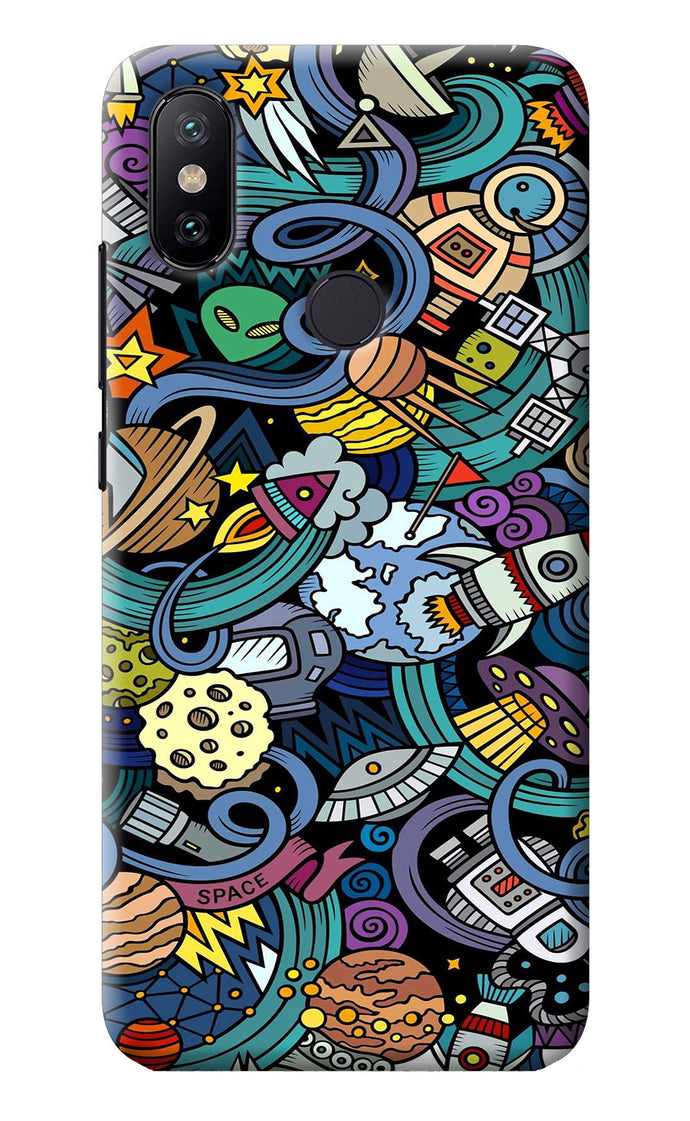 Space Abstract Mi A2 Back Cover