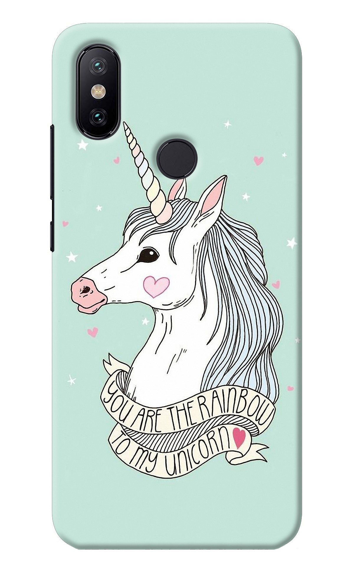 Unicorn Wallpaper Mi A2 Back Cover