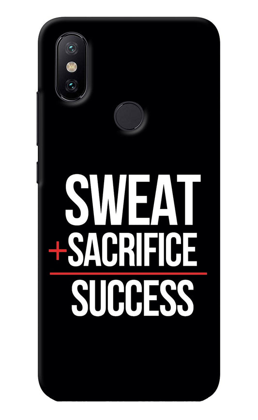 Sweat Sacrifice Success Mi A2 Back Cover