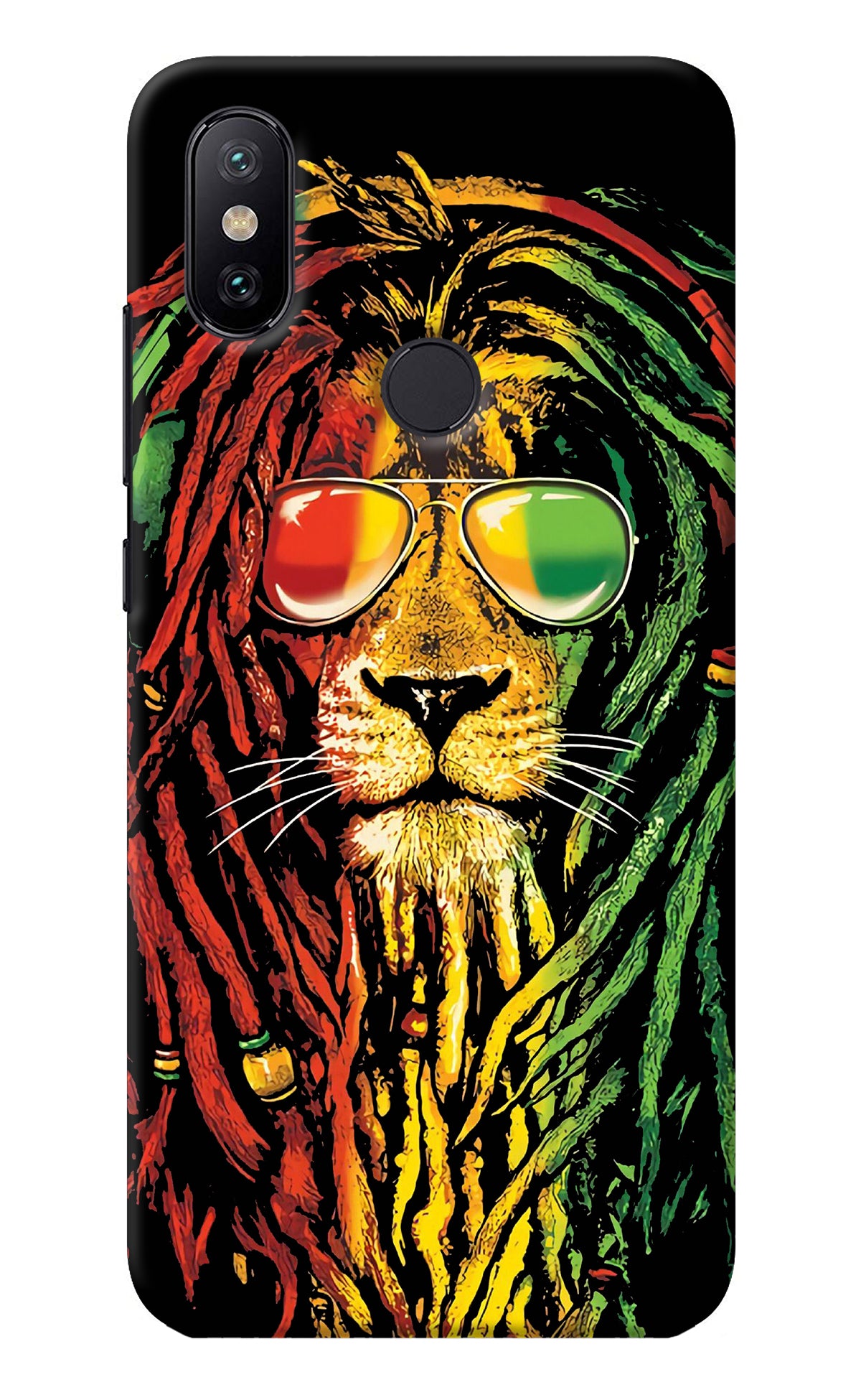 Rasta Lion Mi A2 Back Cover