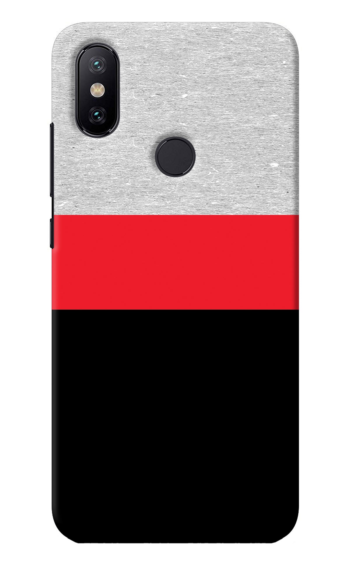 Tri Color Pattern Mi A2 Back Cover