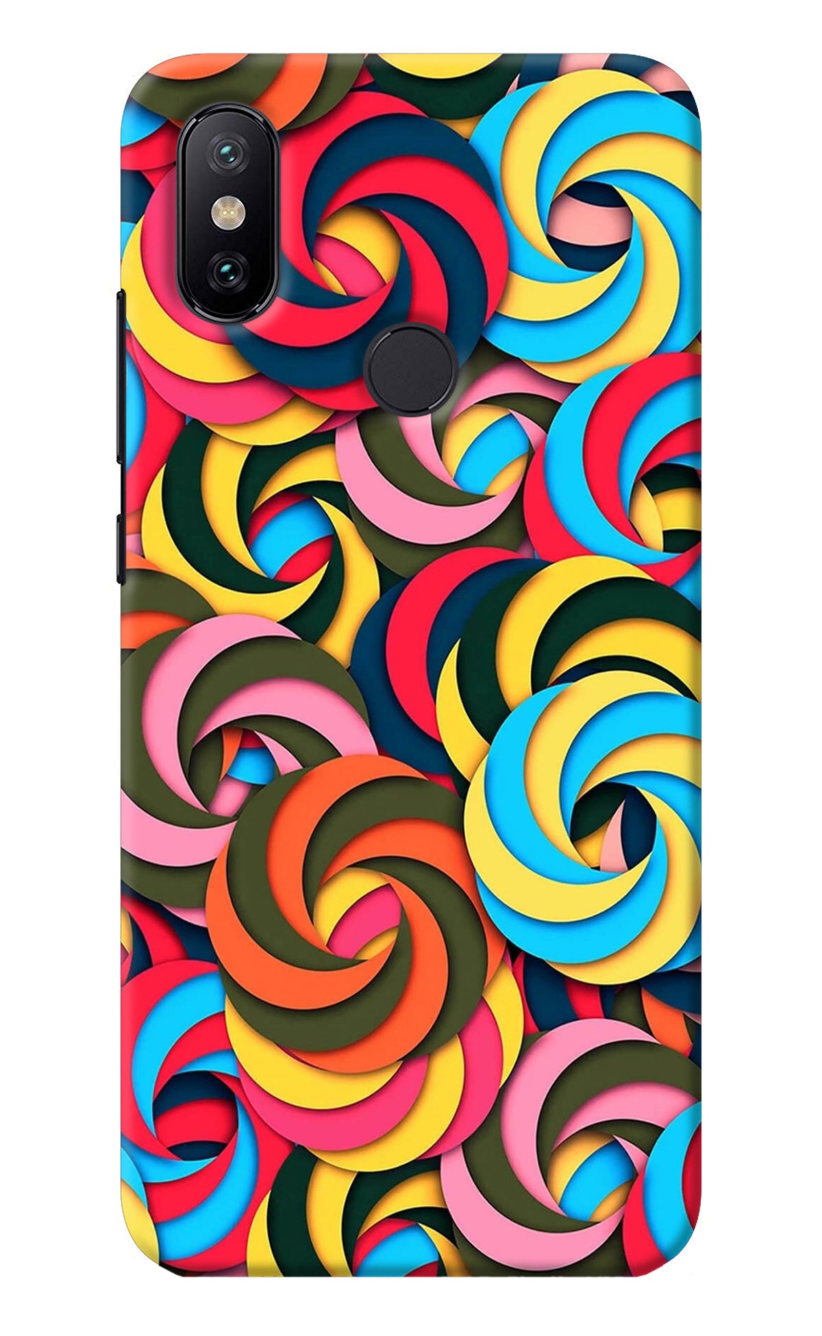 Spiral Pattern Mi A2 Back Cover