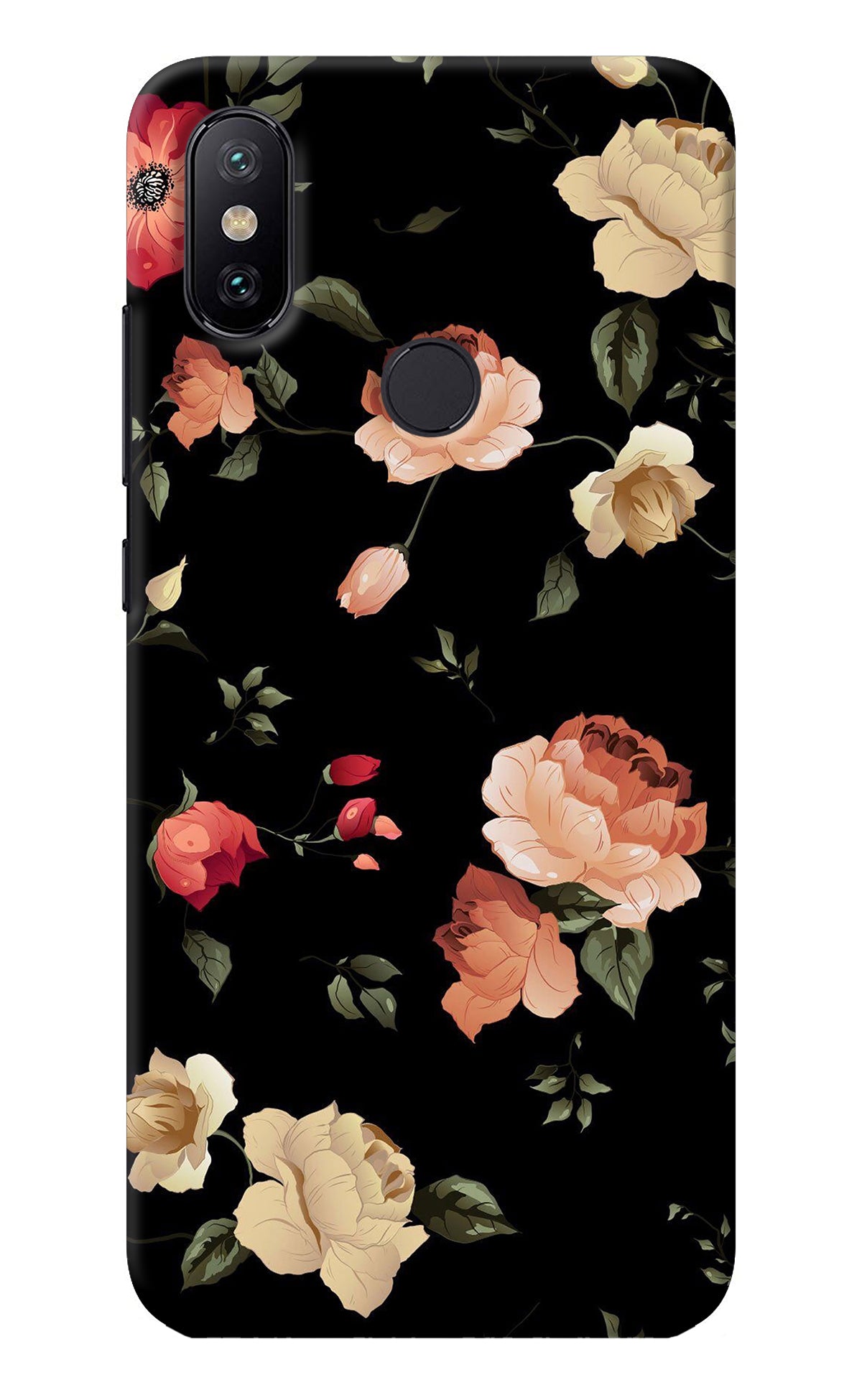 Flowers Mi A2 Back Cover