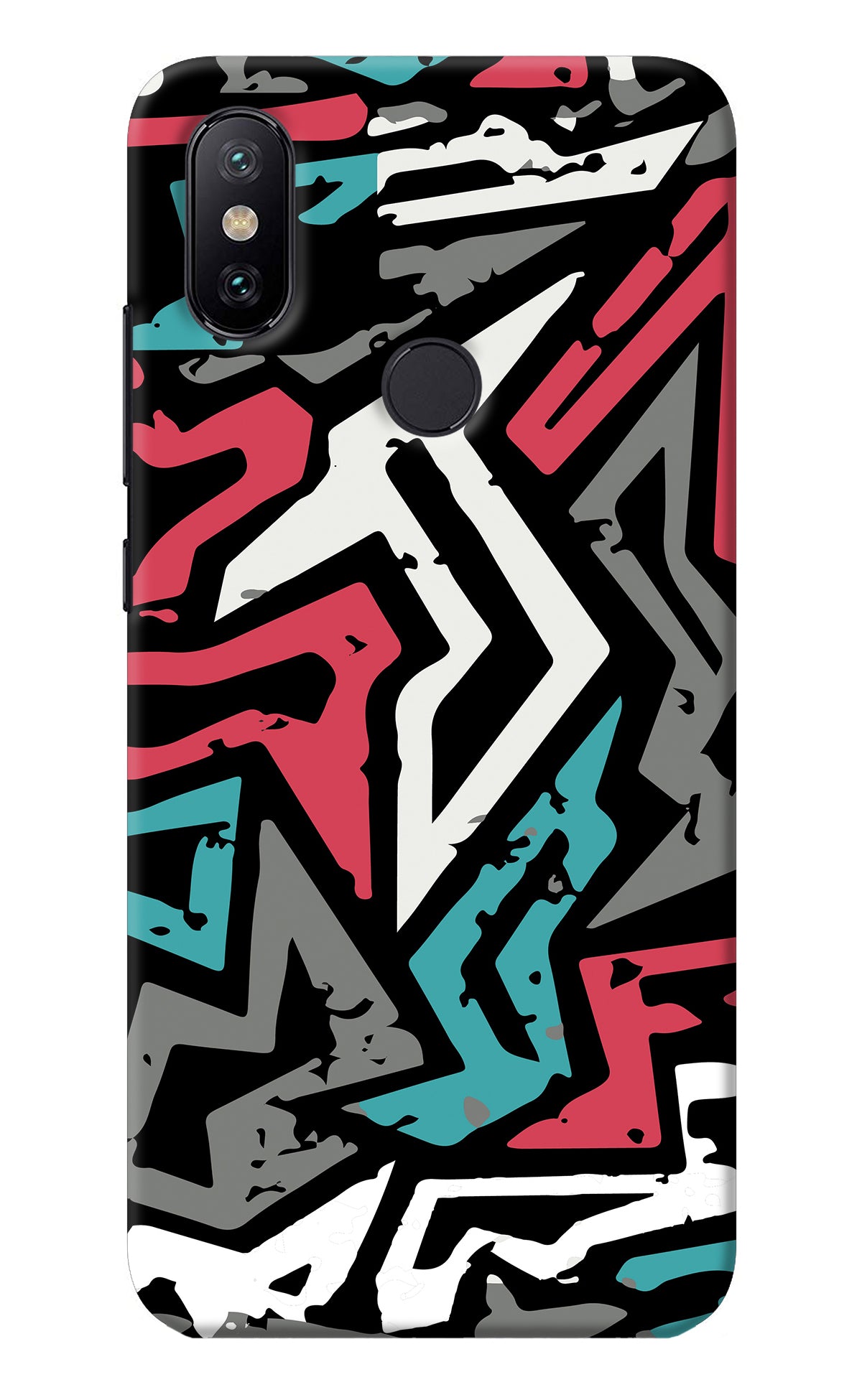 Geometric Graffiti Mi A2 Back Cover