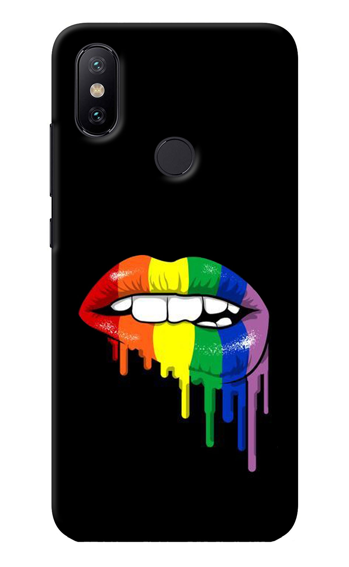 Lips Biting Mi A2 Back Cover