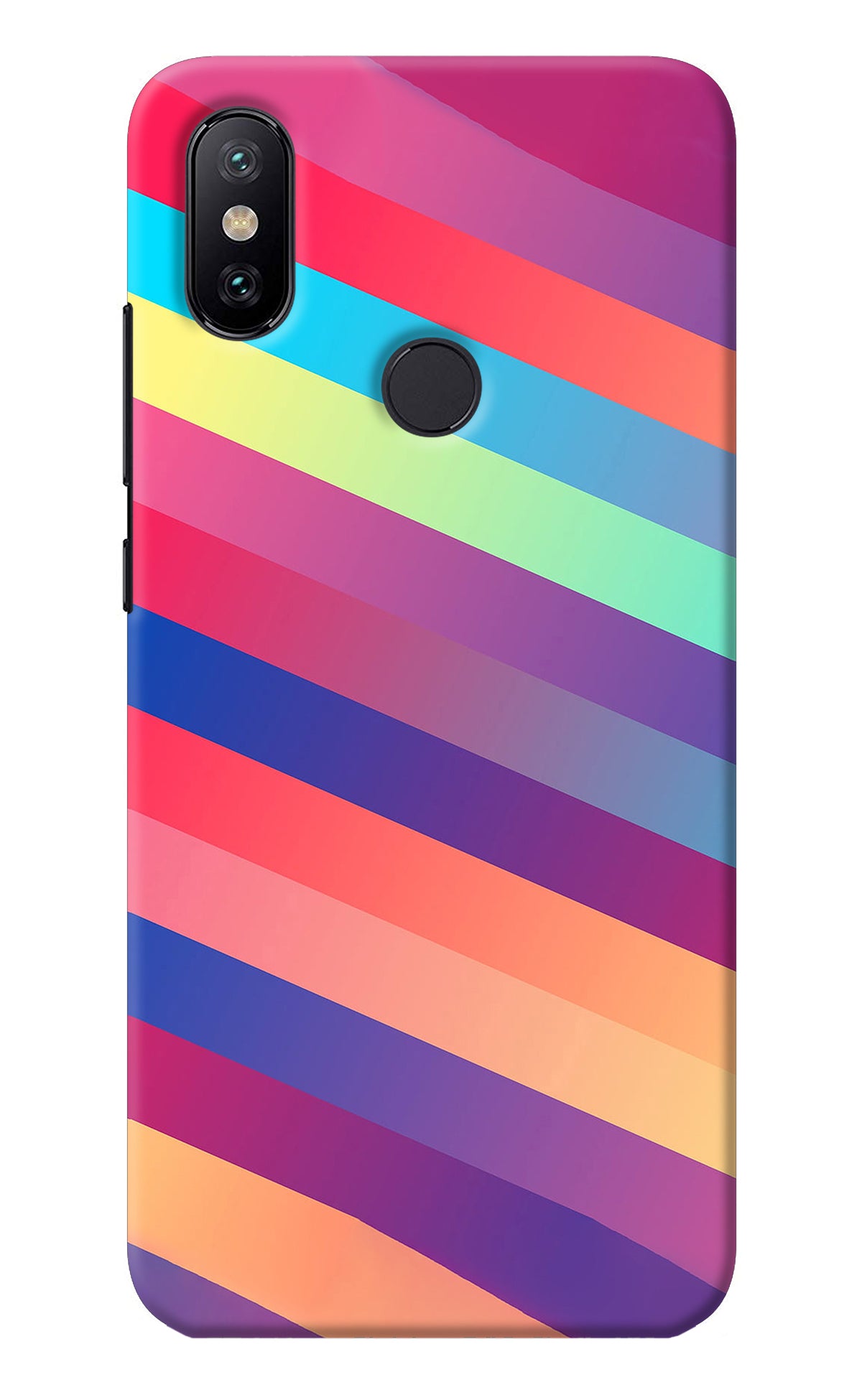 Stripes color Mi A2 Back Cover