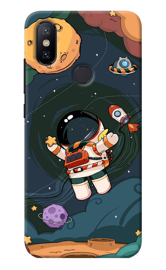 Cartoon Astronaut Mi A2 Back Cover