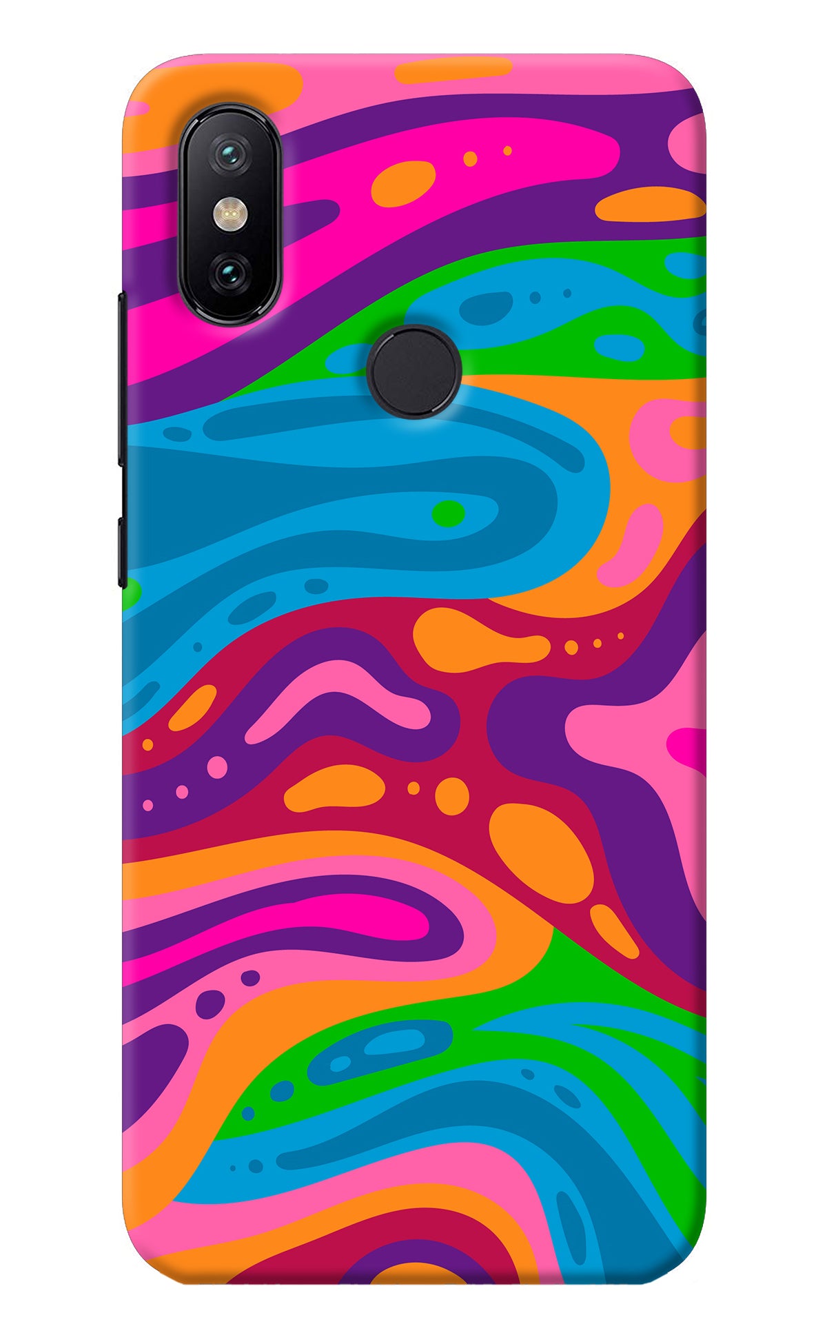 Trippy Pattern Mi A2 Back Cover