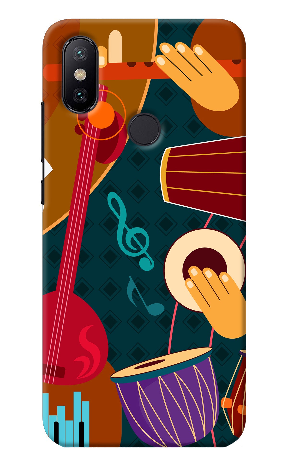 Music Instrument Mi A2 Back Cover