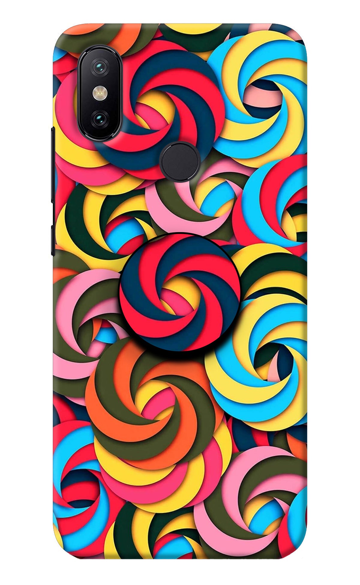 Spiral Pattern Mi A2 Pop Case