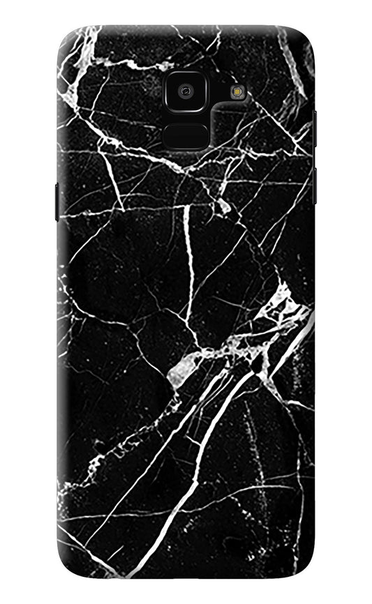 Black Marble Pattern Samsung J6 Back Cover