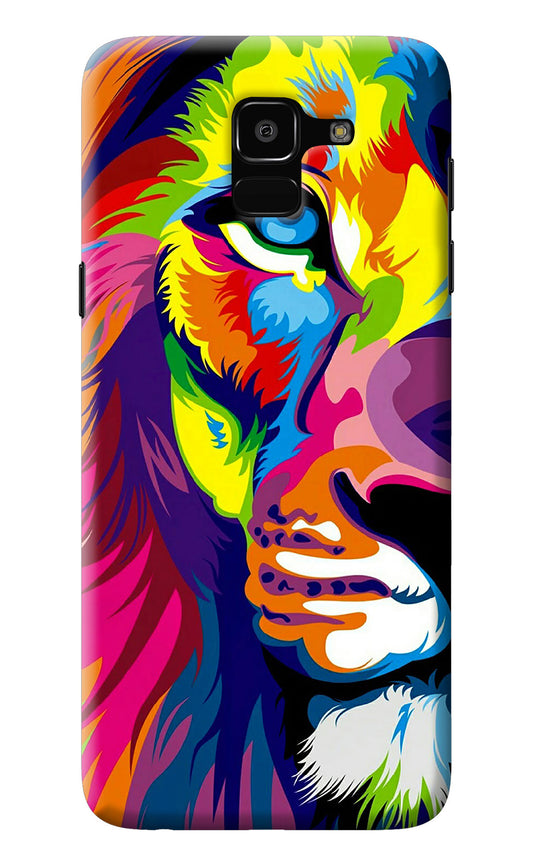 Lion Half Face Samsung J6 Back Cover