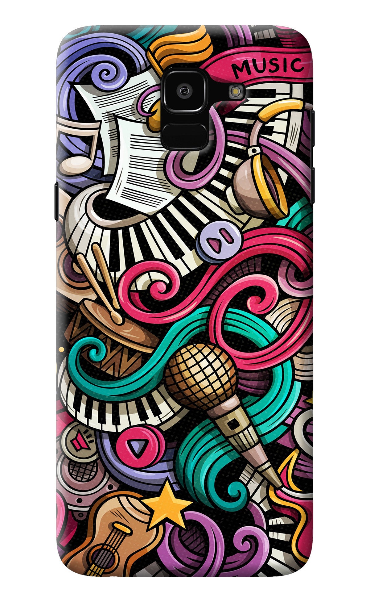 Music Abstract Samsung J6 Back Cover