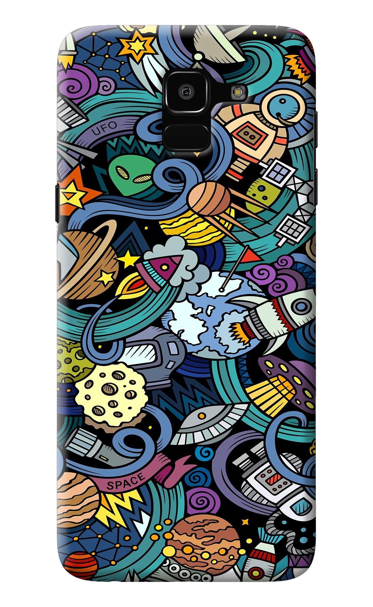 Space Abstract Samsung J6 Back Cover