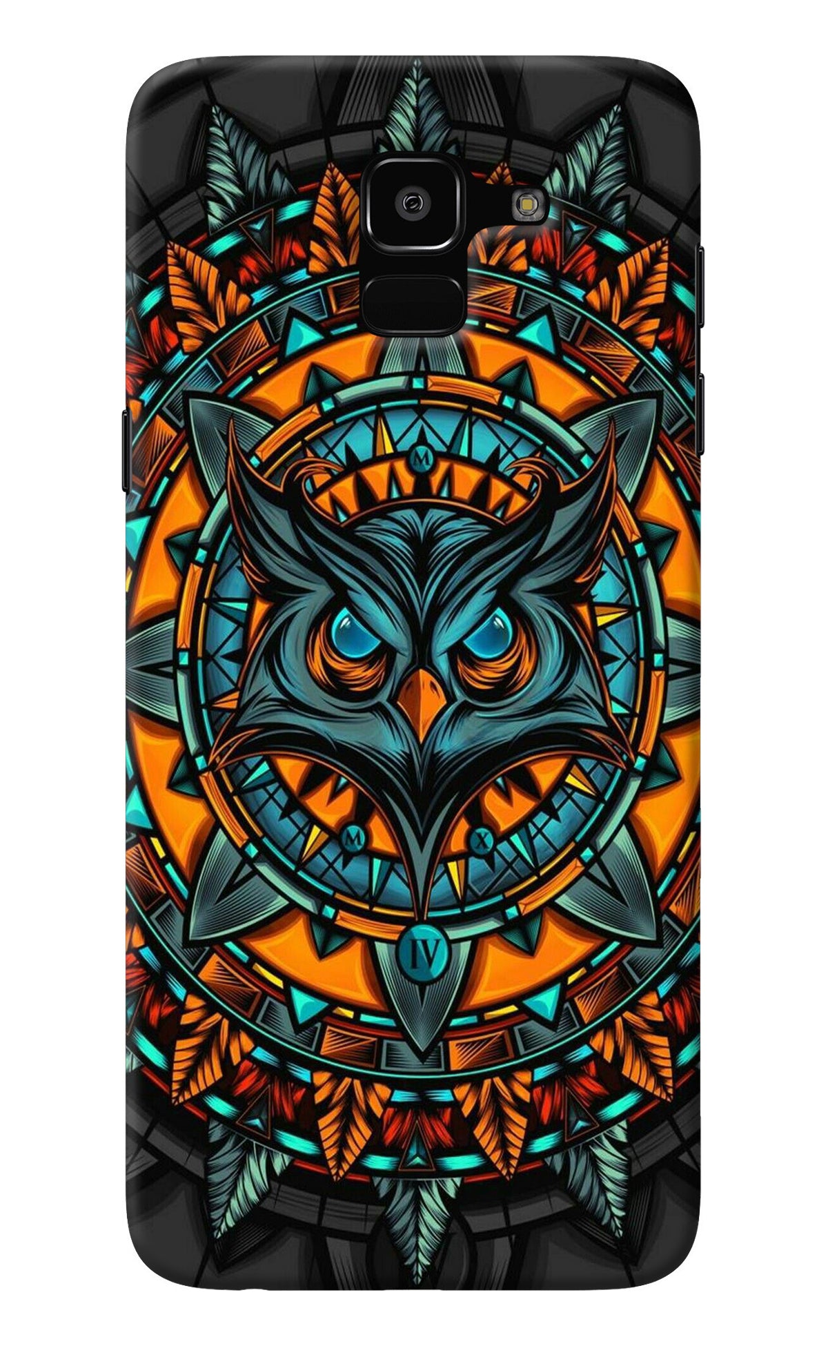 Angry Owl Art Samsung J6 Back Cover