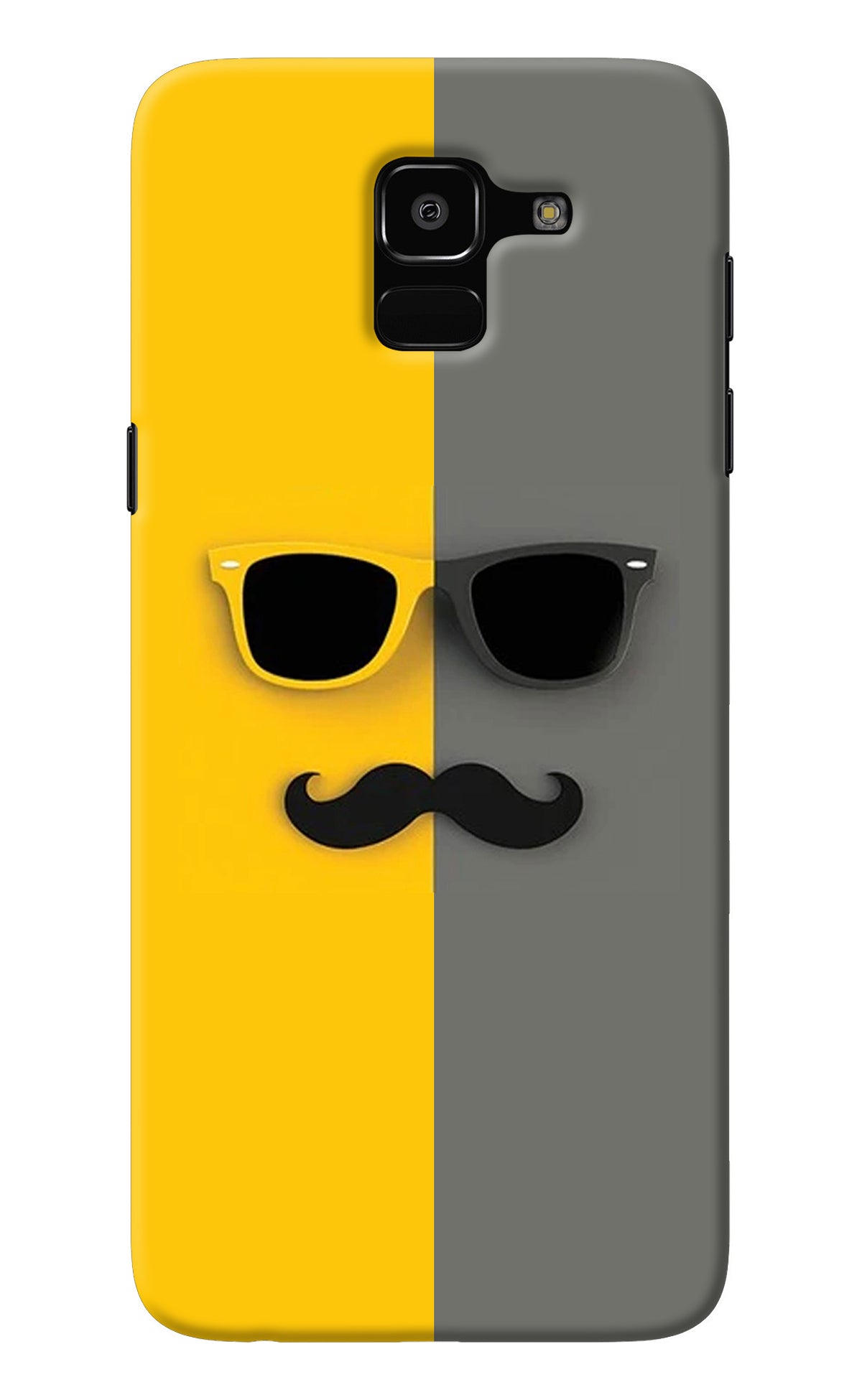 Sunglasses with Mustache Samsung J6 Back Cover