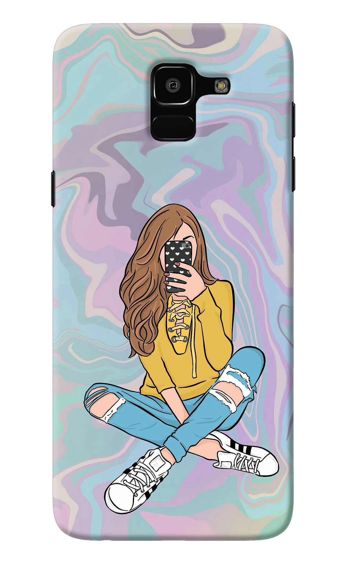 Selfie Girl Samsung J6 Back Cover