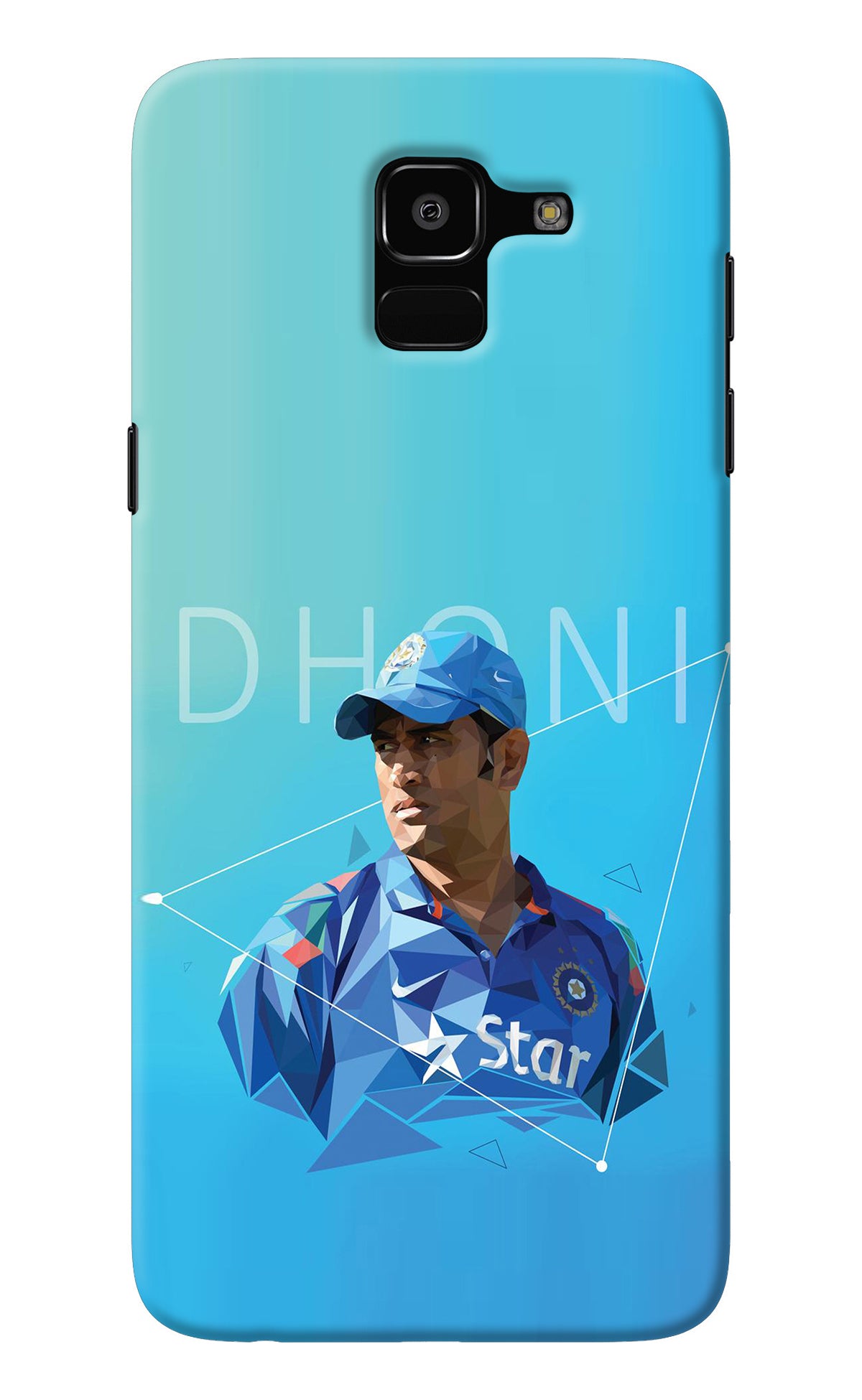 Dhoni Artwork Samsung J6 Back Cover