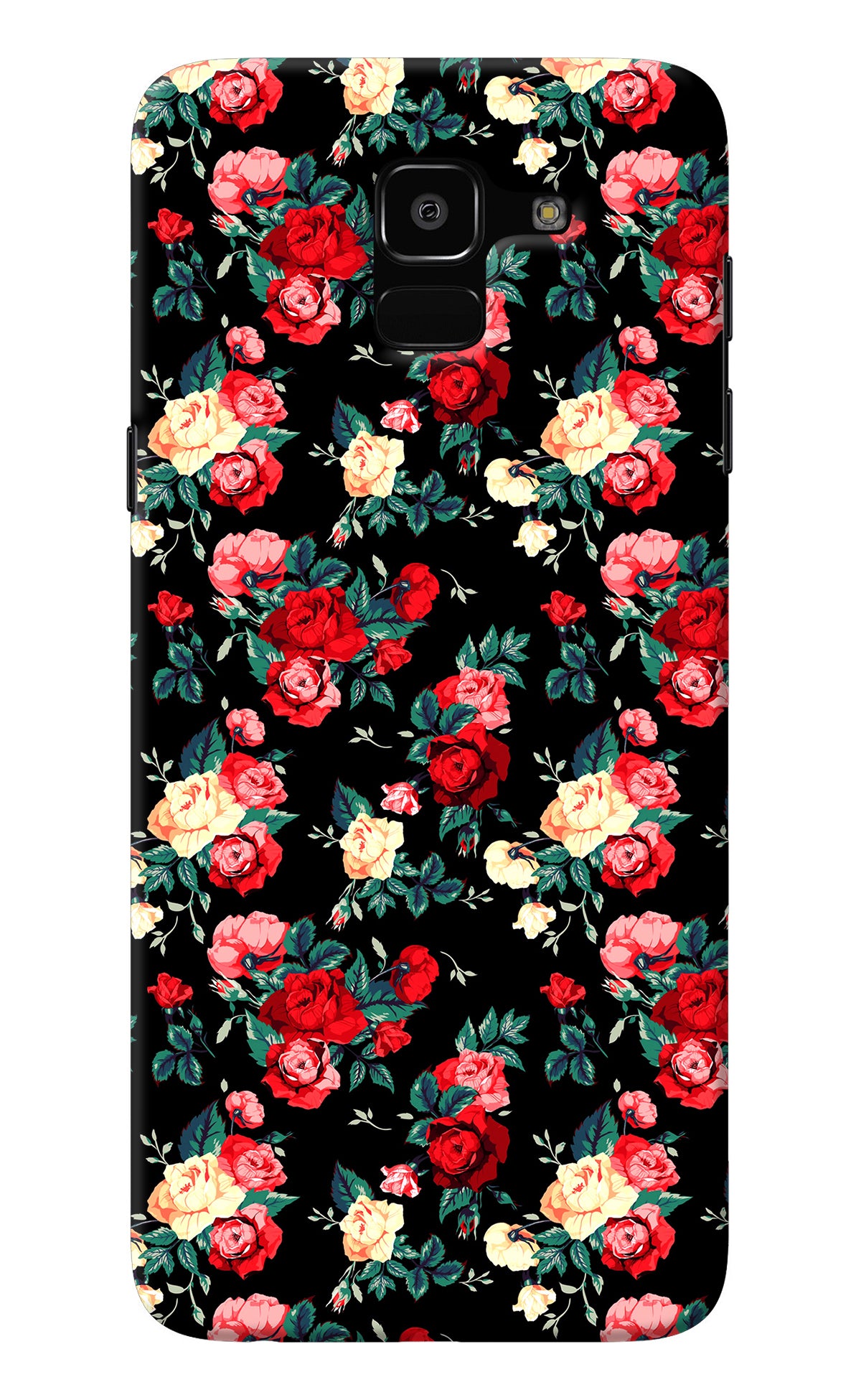 Rose Pattern Samsung J6 Back Cover