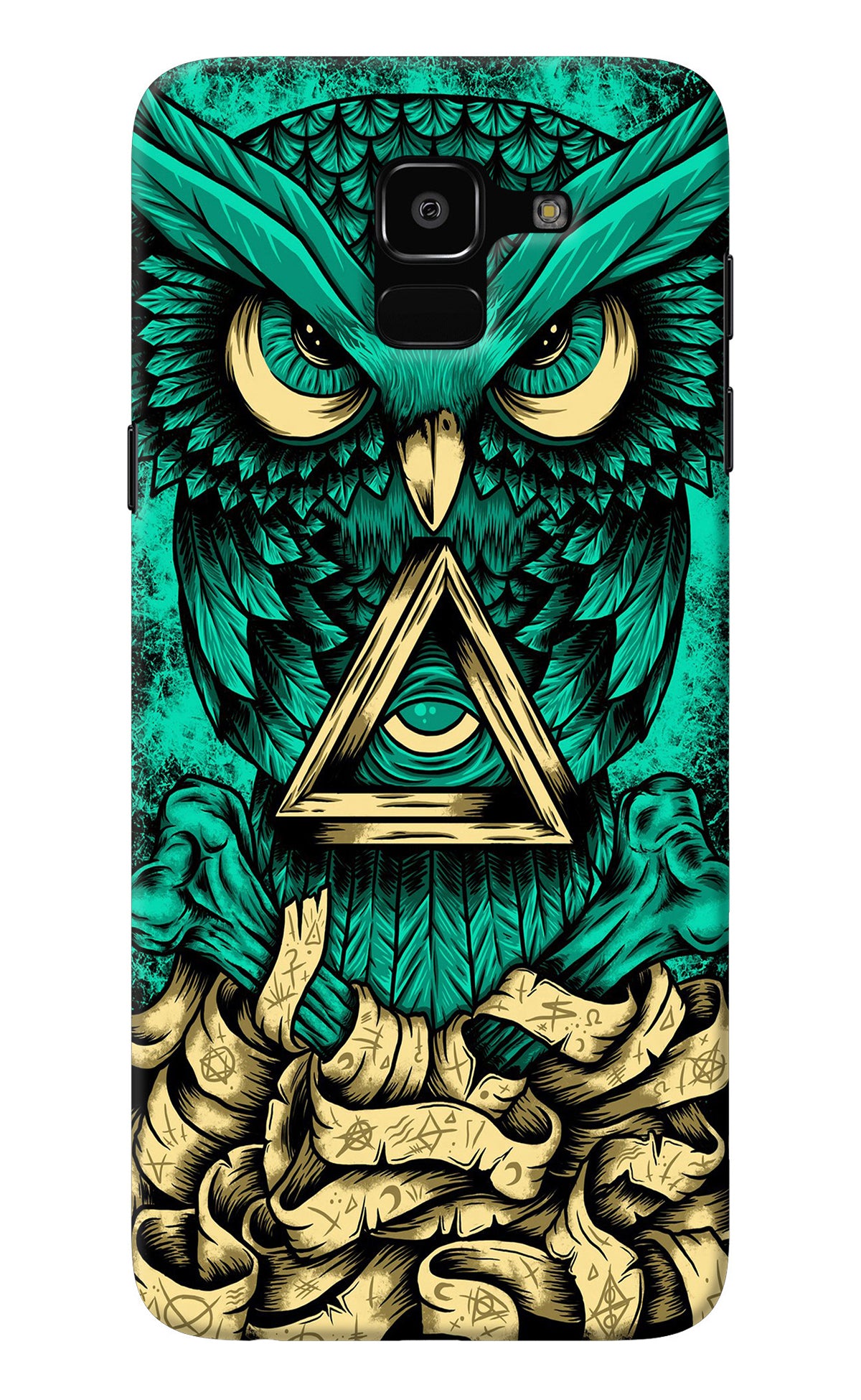 Green Owl Samsung J6 Back Cover