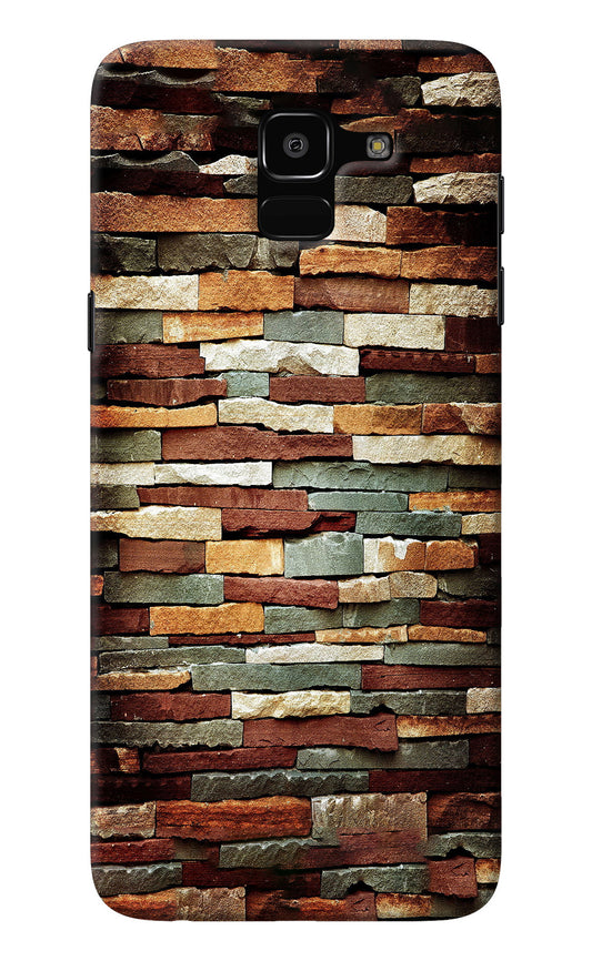 Bricks Pattern Samsung J6 Back Cover