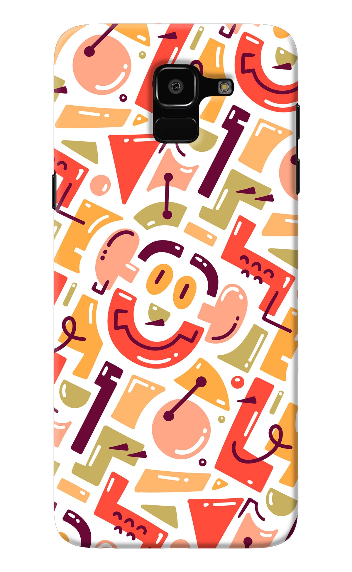 Doodle Pattern Samsung J6 Back Cover