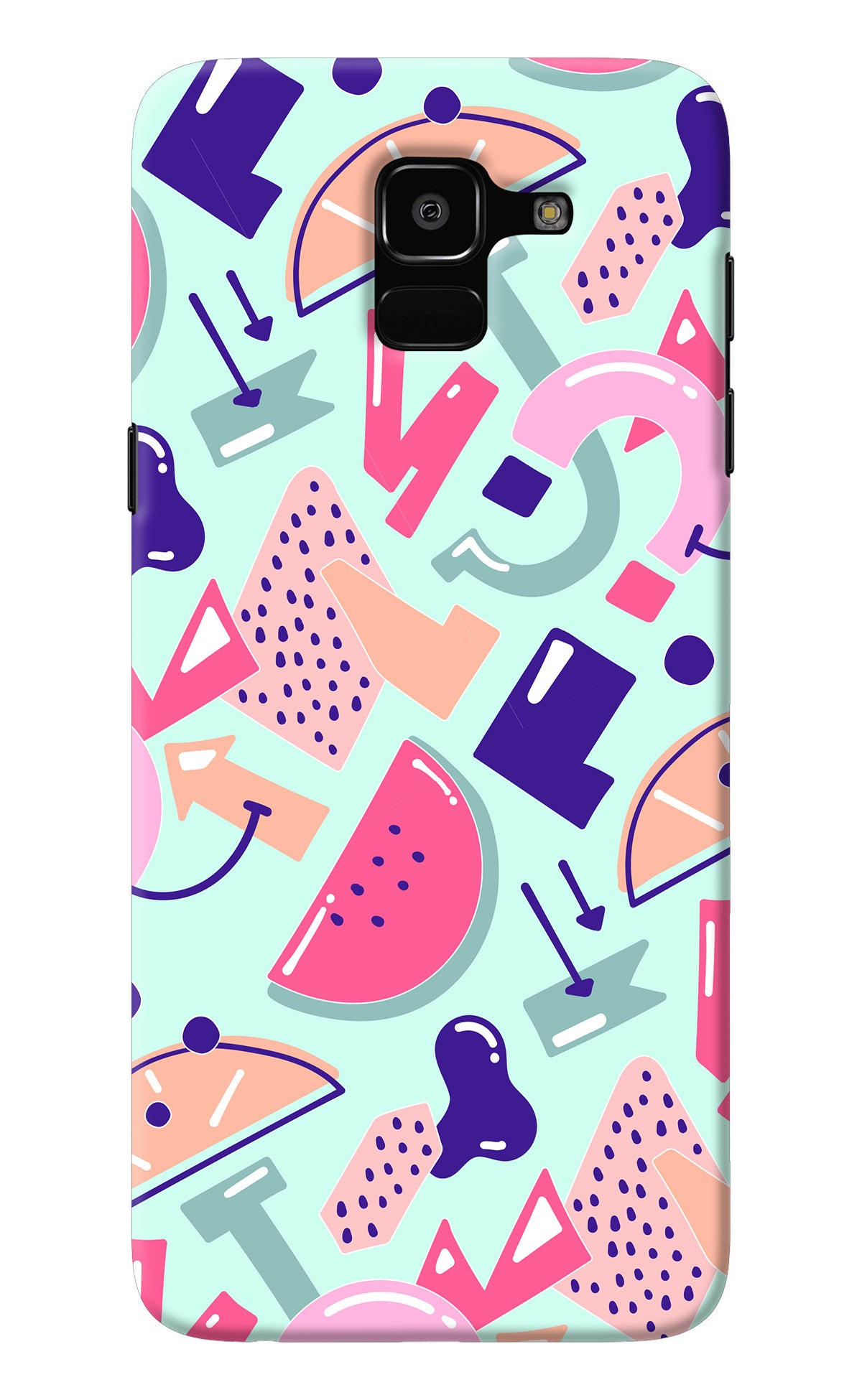 Doodle Pattern Samsung J6 Back Cover