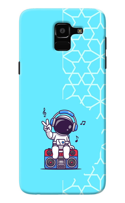 Cute Astronaut Chilling Samsung J6 Back Cover