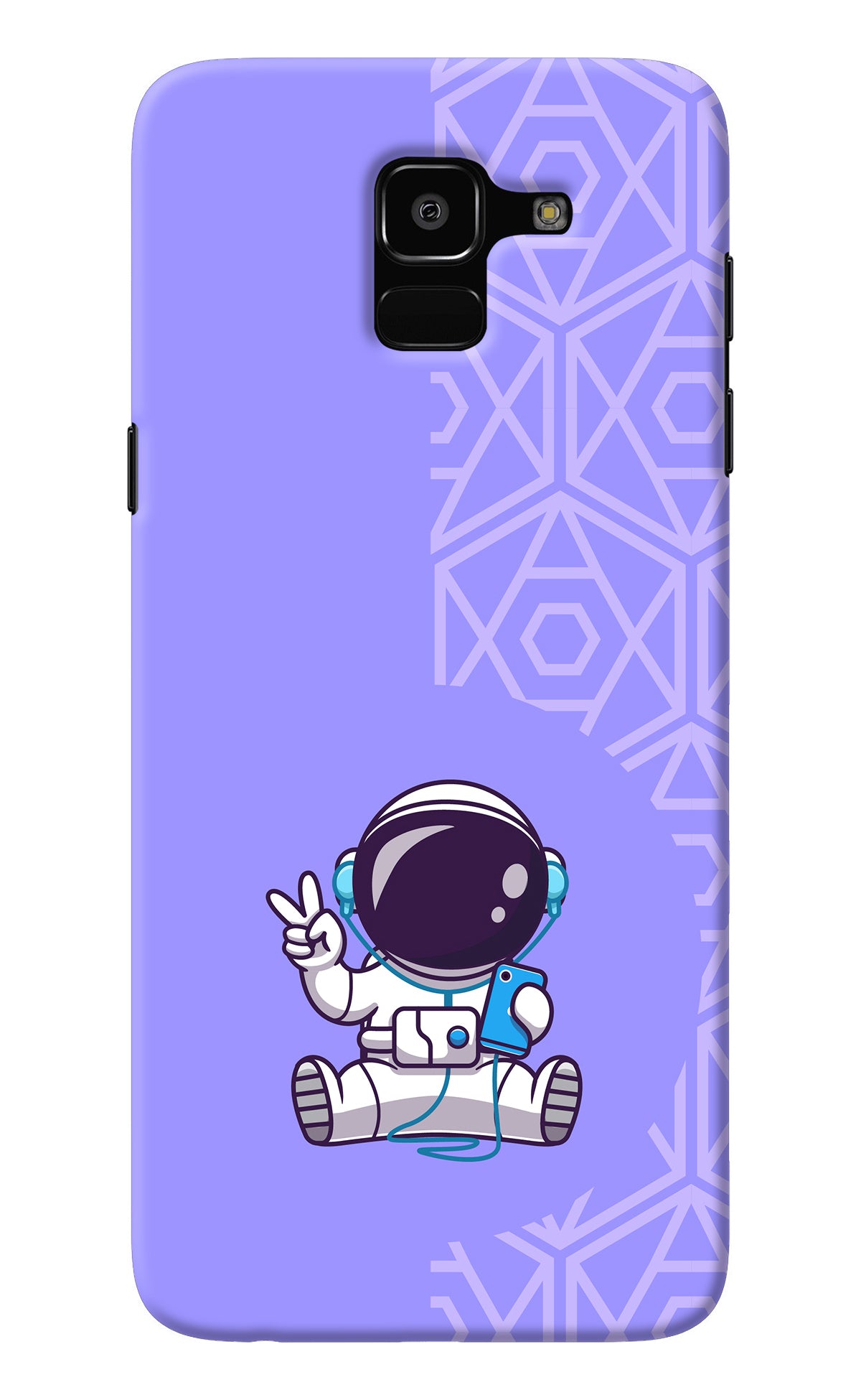 Cute Astronaut Chilling Samsung J6 Back Cover