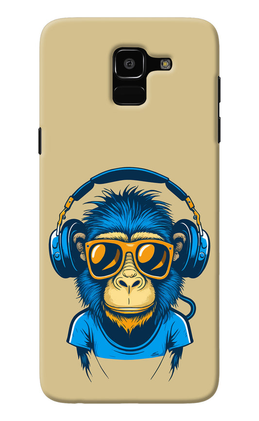 Monkey Headphone Samsung J6 Back Cover