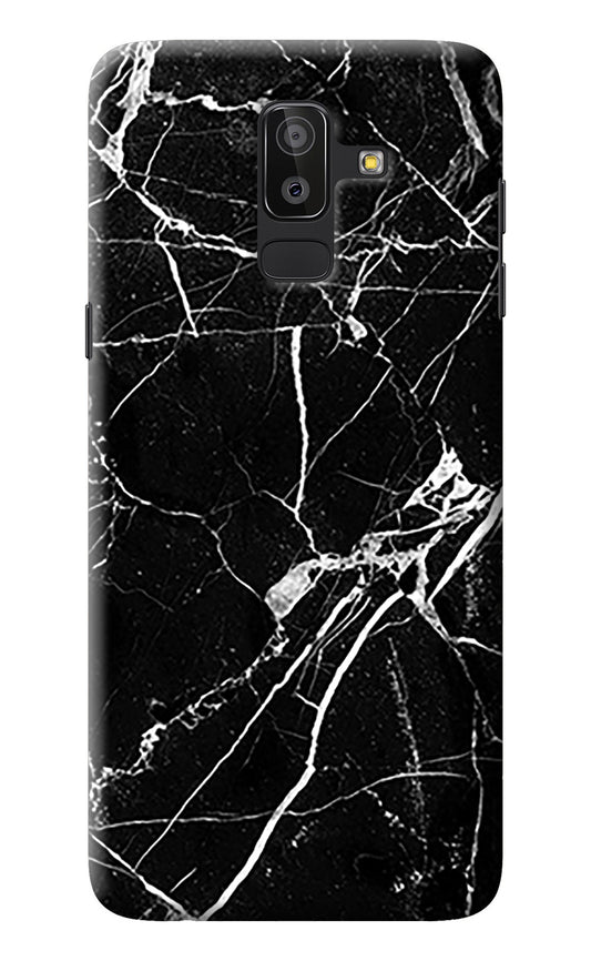 Black Marble Pattern Samsung J8 Back Cover