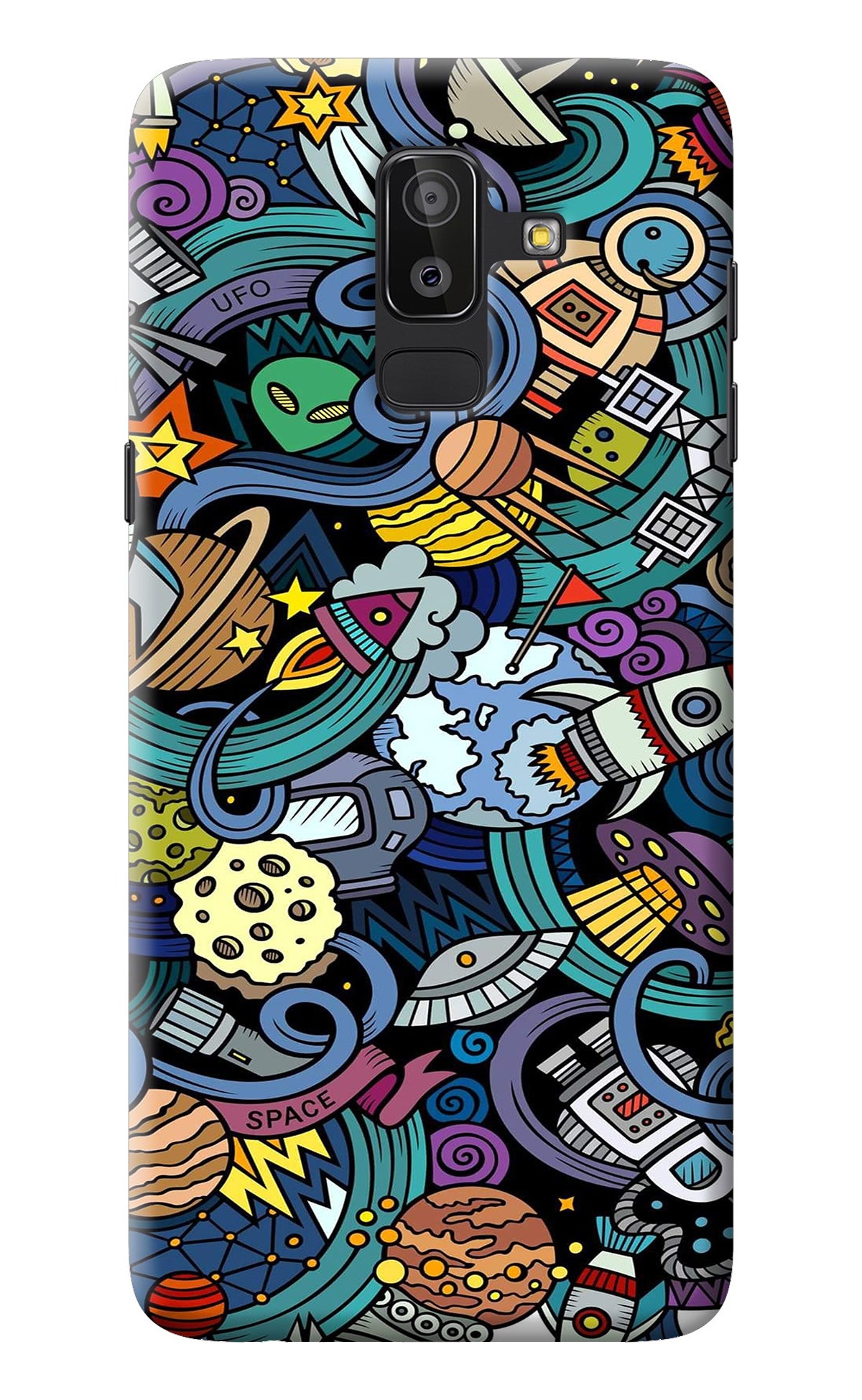 Space Abstract Samsung J8 Back Cover