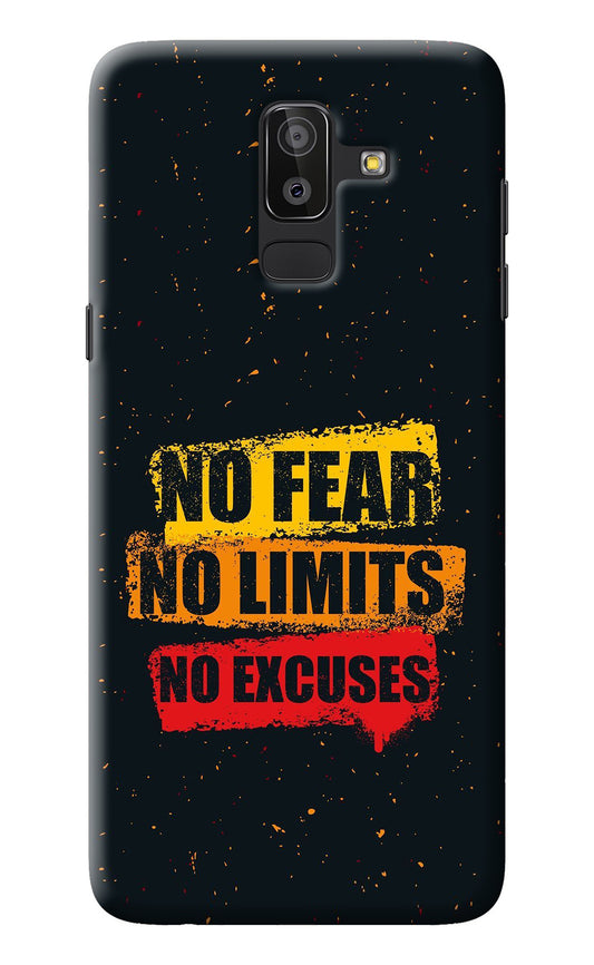 No Fear No Limits No Excuse Samsung J8 Back Cover