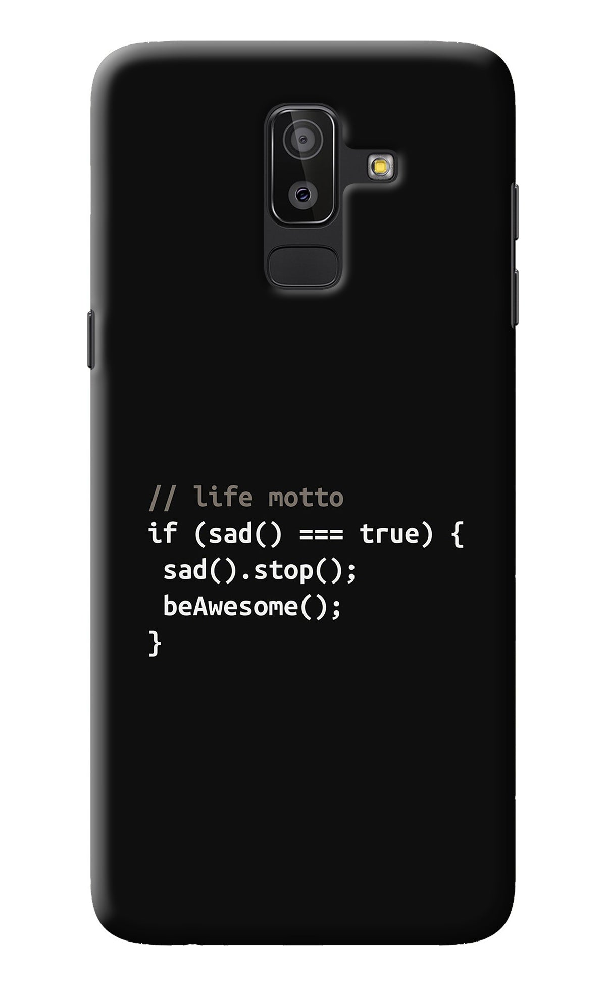 Life Motto Code Samsung J8 Back Cover